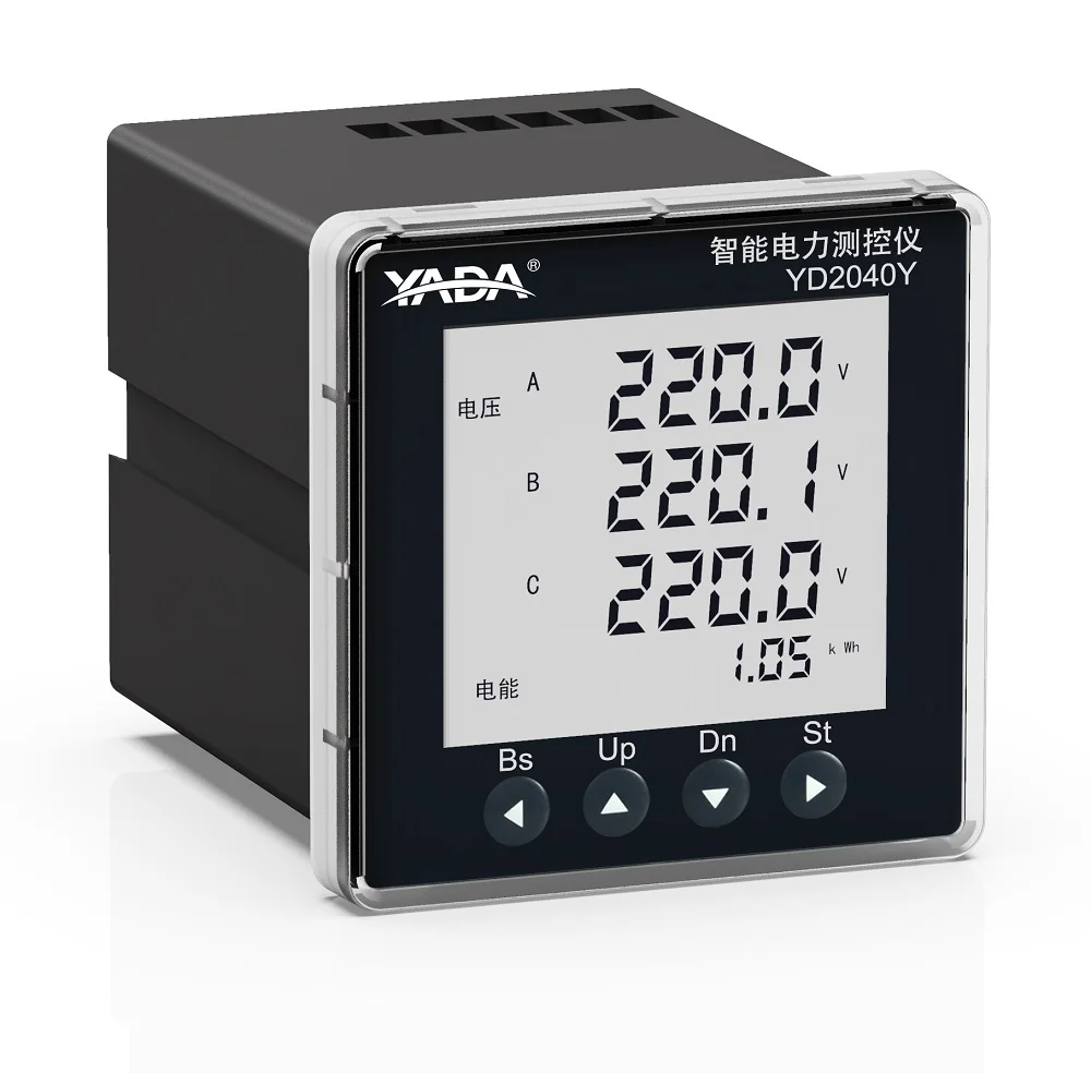 Smart Energy Meter LCD Display 3 Phase KWh RS485 Modbus RTU Power Analyzer with Protection Relay