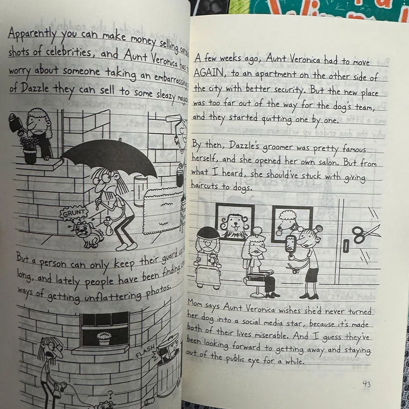 يوميات طفل جبان الإنجليزية 17-19 كتاب الأطفال كتب الخيال كتب روايات المانجا باللغة الإنجليزية كتب المانغا 3 كتب #3