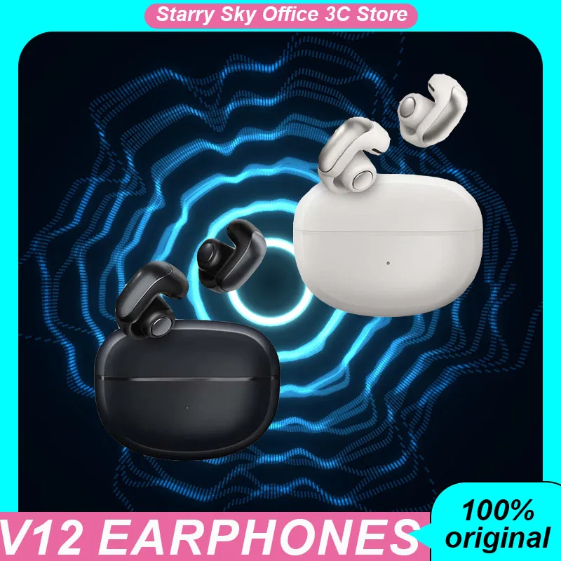 V12 Wireless Earphones Bluetooth Portable Long endurance noise reduction Sports listening to music Earclip style open headphones