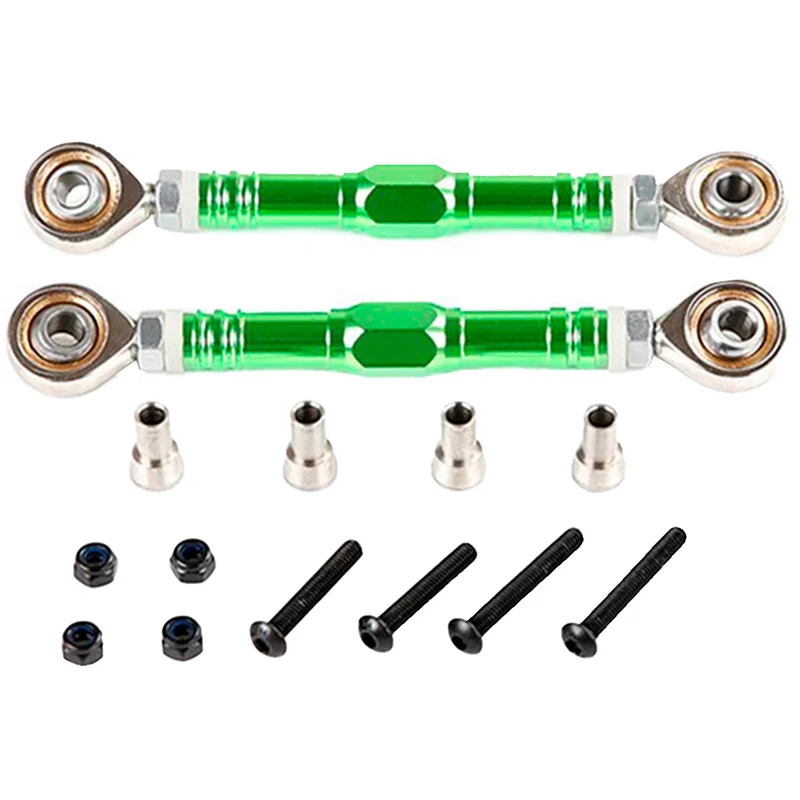 A19Q-CNC Metal Tie Pull Rod Set For 1/5 HPI KM ROVAN BAJA 5B 5T 5SC SS Rc Car  Accessories Green
