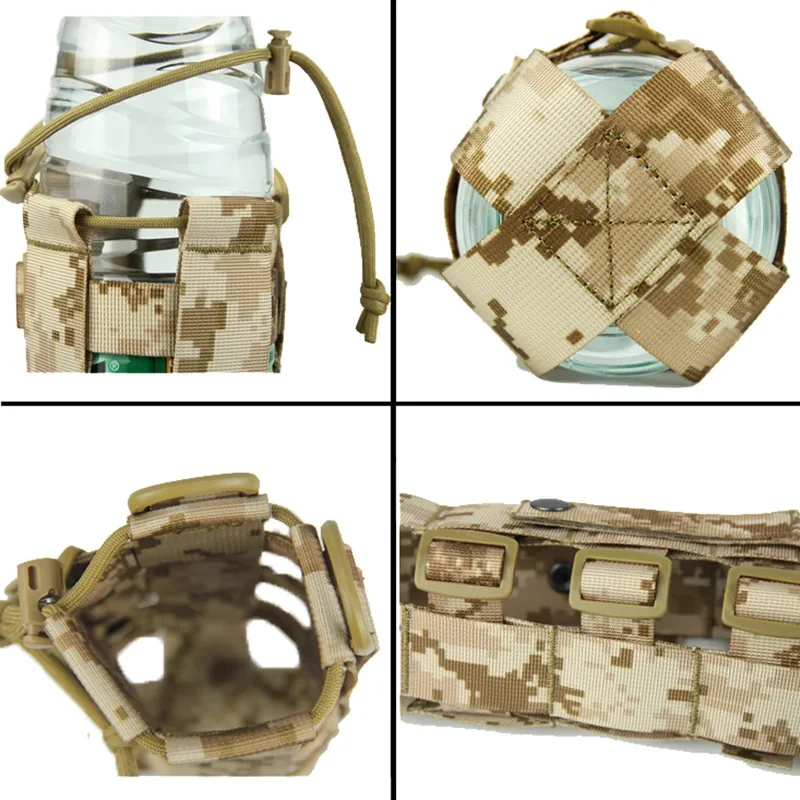0.5L-2.5L Water Bottle Pouch Tactical Molle Oxford Canteen Cover Adjustable Holster for Outdoor Traveling Camping Kettle Bag image 4