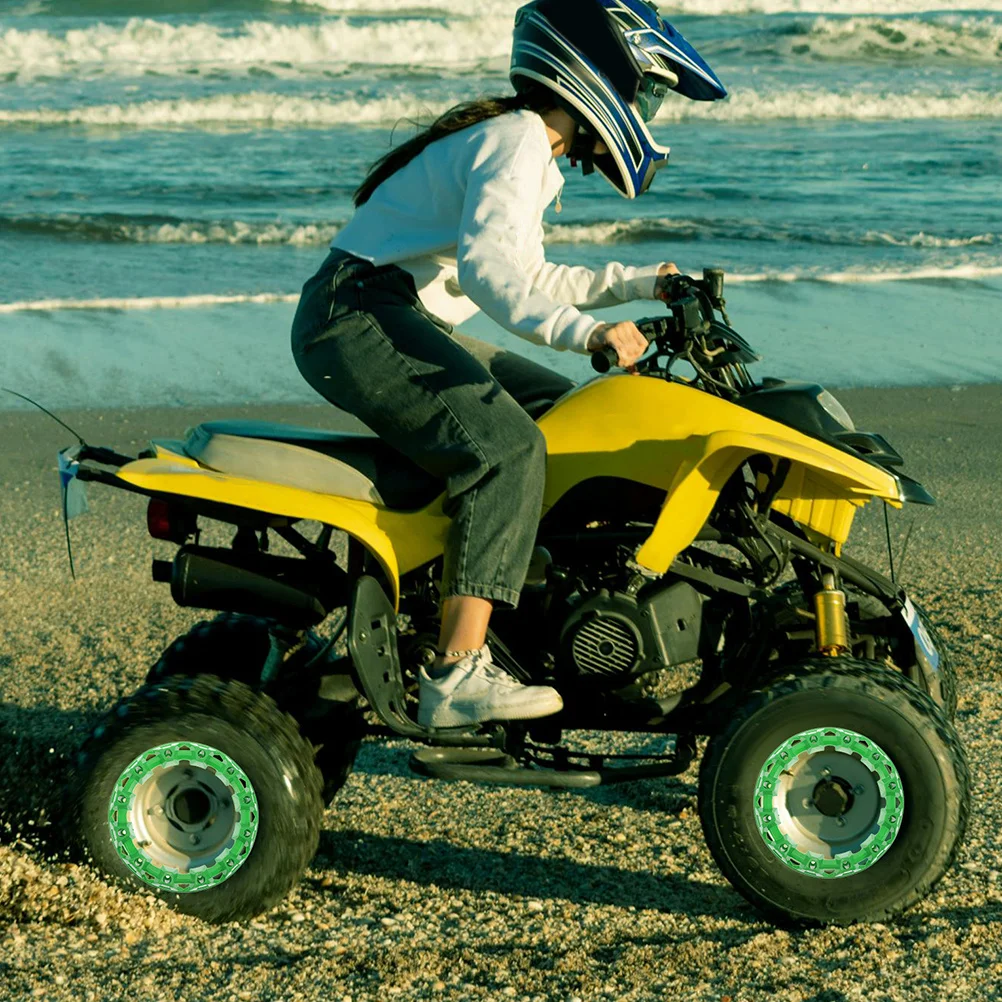 

2 шт. 10-дюймовые чехлы для ступиц квадроциклов, стильная защита обода колес, прочные водонепроницаемые пластиковые декоративные аксессуары, чехлы для ступиц квадроциклов