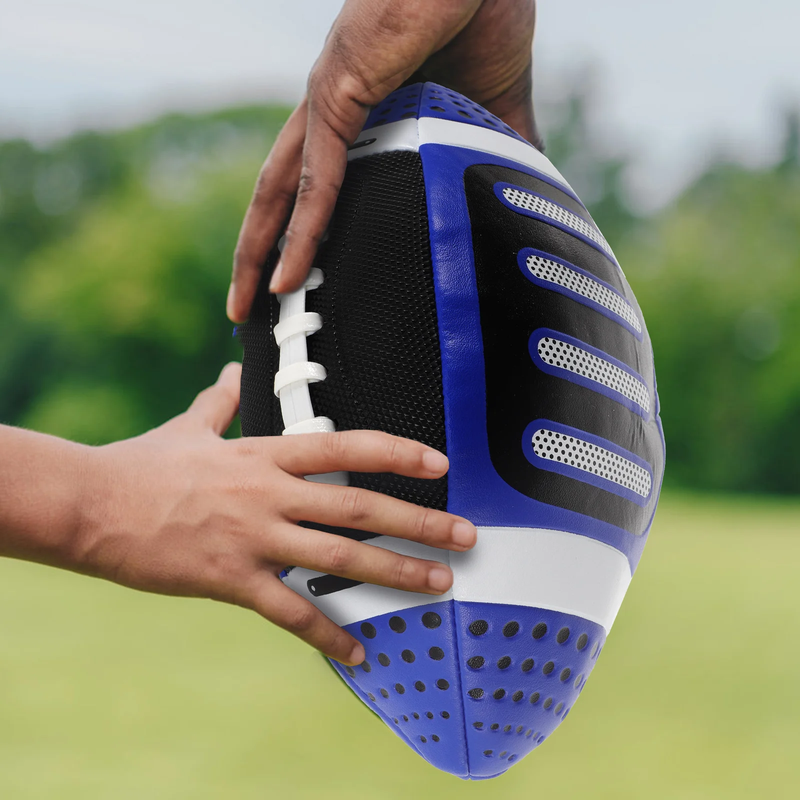 

1pc Elastic Rugby Ball Outdoor School Sports Improve Hand Eye Coordination Athletic Ability Gift For Enthusiast