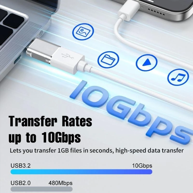  Highly speed USB to Type C Adapter OTG Converter Metal Durability Build Plugs and Play Multiple Devices Compatibility