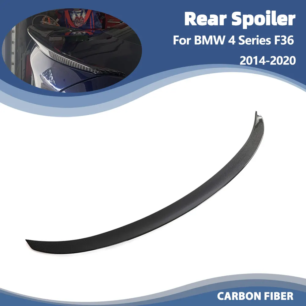 

Задний спойлер багажника, крылья для BMW 4 серии F36 420i 430i 440i Gran Coupe 4-дверный 2014-2020, задняя крышка багажника, крыло, губа из углеродного волокна