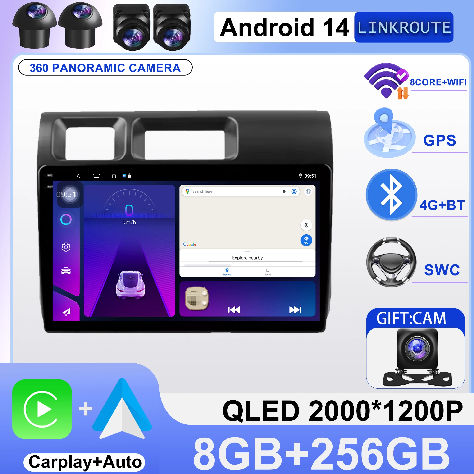 

Android 14 For Toyota Land Cruiser 8 J70 70 2023 - 2024 Car Radio Stereo Multimedia Video Player GPS Navigation Head Unit GPS