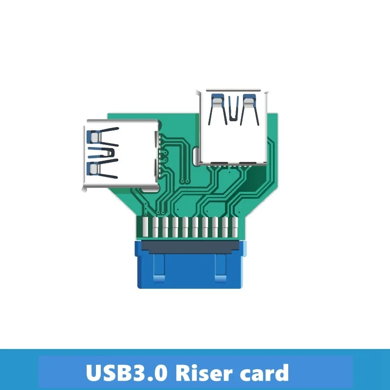 

Motherboard 19-Pin USB3.0 Adapter Card 19Pin Adapter Card NAS BUilt-in Boot U Disk Adapter Card