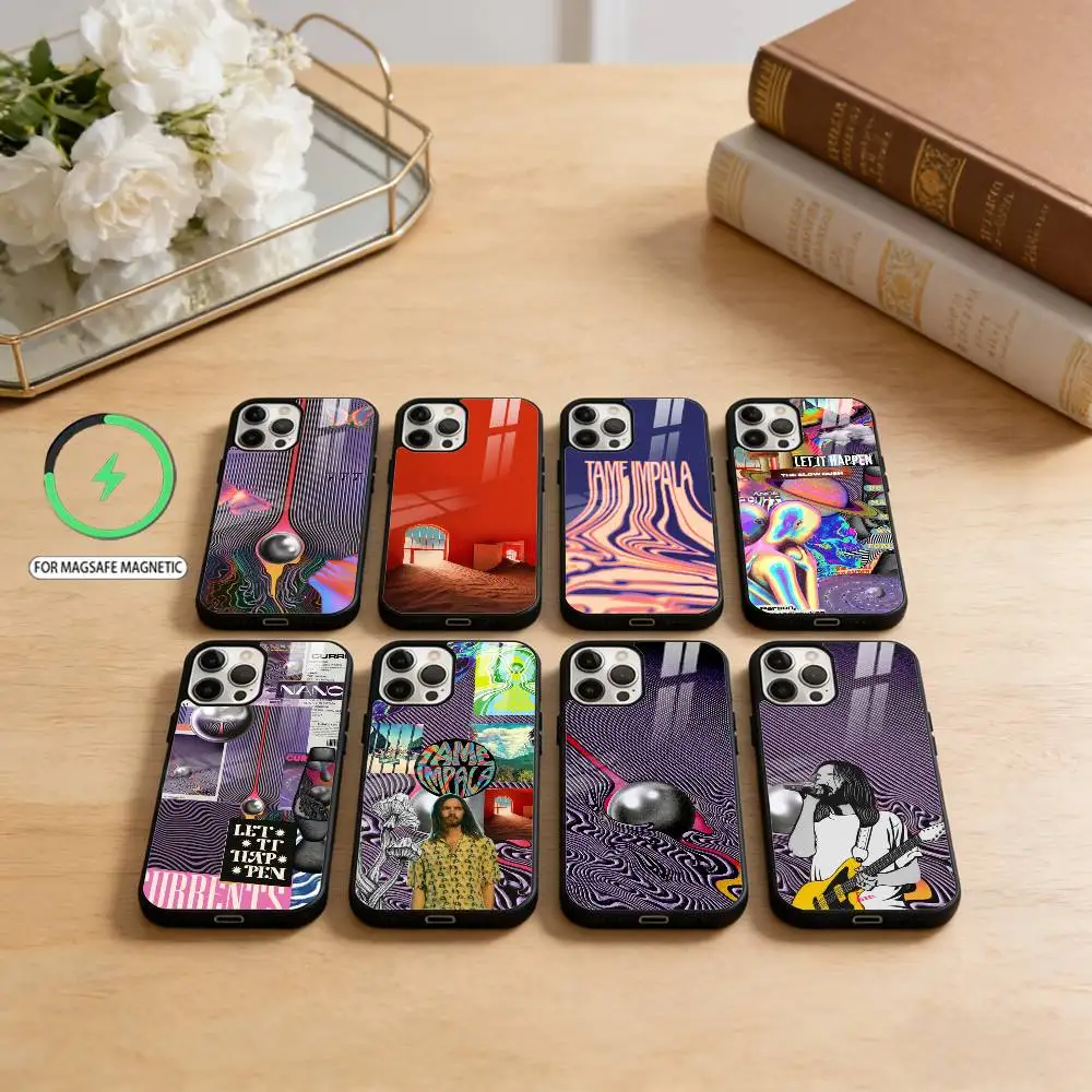 

Tame-Impala-Psychedelic Art Phone Case For iPhone17,16,15,14,13,12,11 Plus,Pro Max Magnetic For Magsafe Wireless Charging