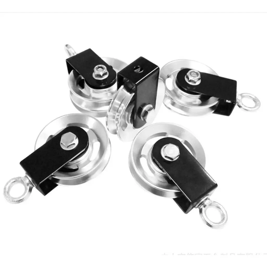 Swivel Pulley -Shape  Pulleys Gym Fitness Guide 300kg Aluminum Alloy 73/95/88mm