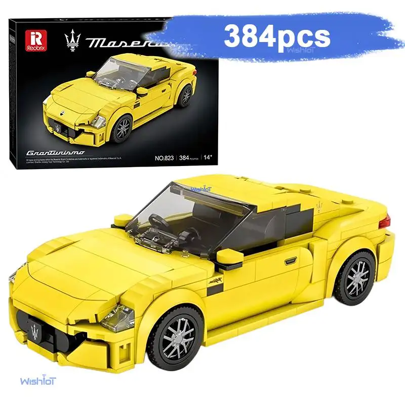 

Миниатюрная модель автомобиля 823 в масштабе 1:24, 384 детали, конструктор MOC City, креативные строительные блоки, технические развивающие игрушки для мальчиков, подарок