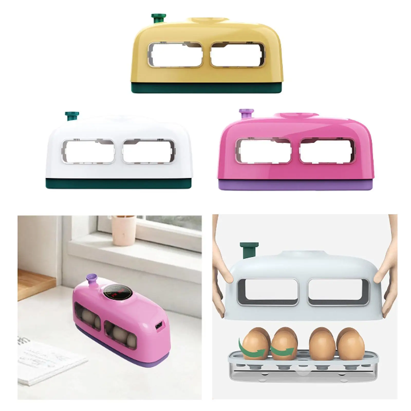 

Egg Incubator Poultry Hatcher Machine Lightweight Sturdy Cute Eggs Hatching 8 Hatching Incubator for Duck Eggs Goose Bird Eggs