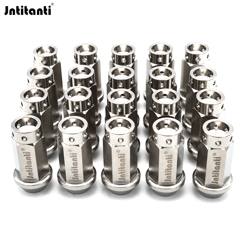 Jntitanti Round Closed Concave End Cone Seat Gr.5 Titanium Lug Nut M12x1.5 for Toyota Honda Ford Mazda Buick Acura Chevorlet Kia view 3