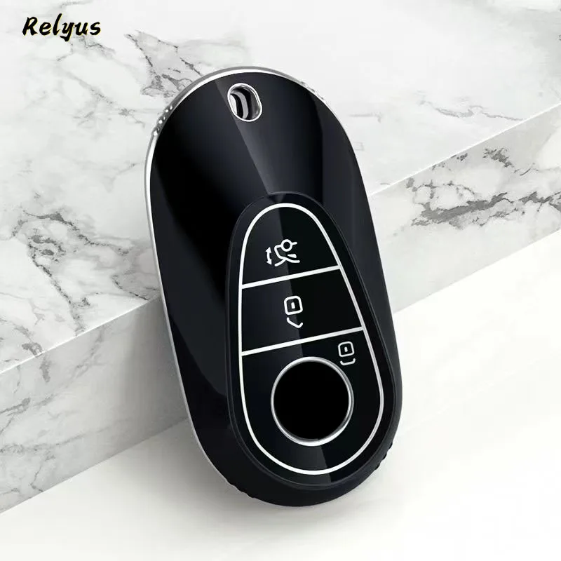 

TPU Soft Car Key Case Cover for Mercedes Benz 2022 C S Class W206 W223 S350 C260 C300 S400 S450 S500 Protector Keyless Shell