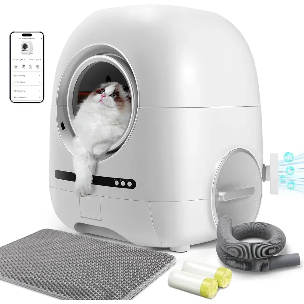 Self Cleaning Cat Litter Box Cats Pet Products Automatic Toilet for Cats Cats' Sandbox Pets Sand Sandboxes Self-cleaning Tray