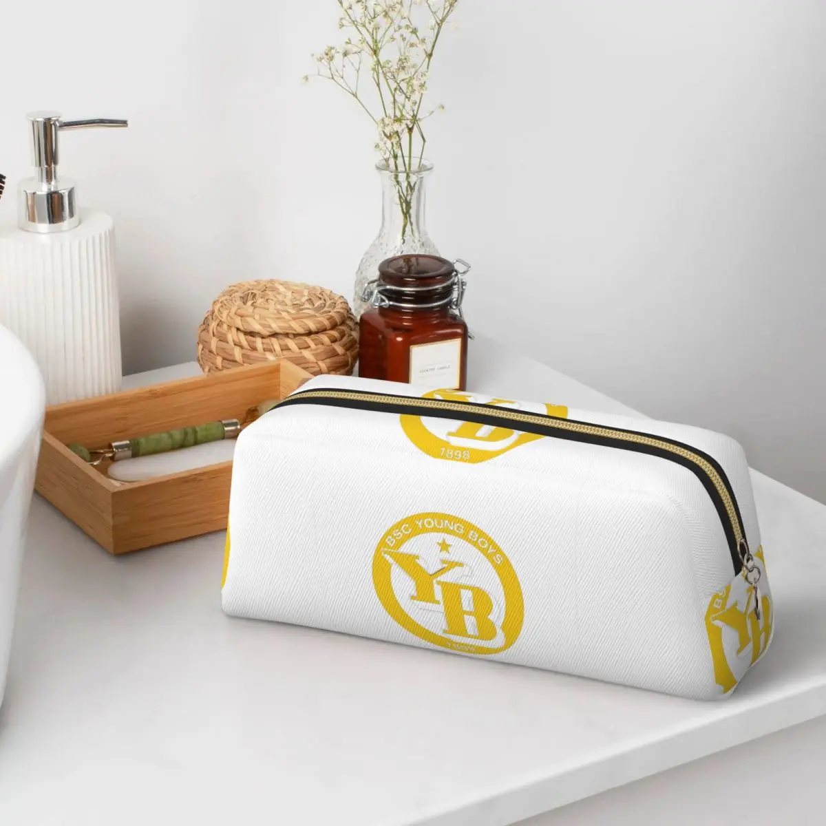 

BSC Young Boys Swiss Football Sports Fans Bern Switzerland Pencil Cases for Students Gifts Pen Box Pencil Bag Large Pencil Pouch