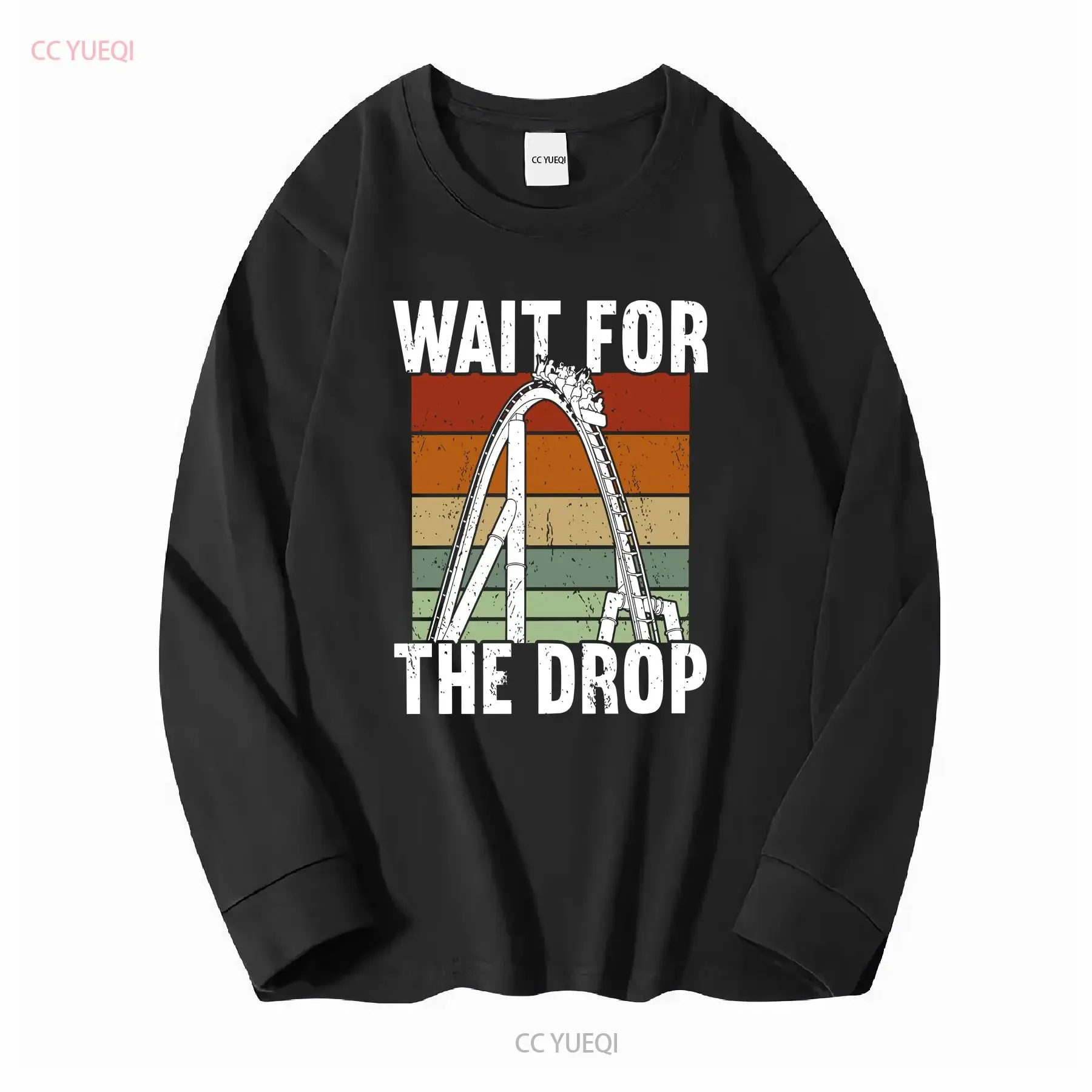 NWT Wait For The Drop Roller Coaster Funny T Shirt long or short sleeves vintage Washed Comfortable Slightly Soft fashion