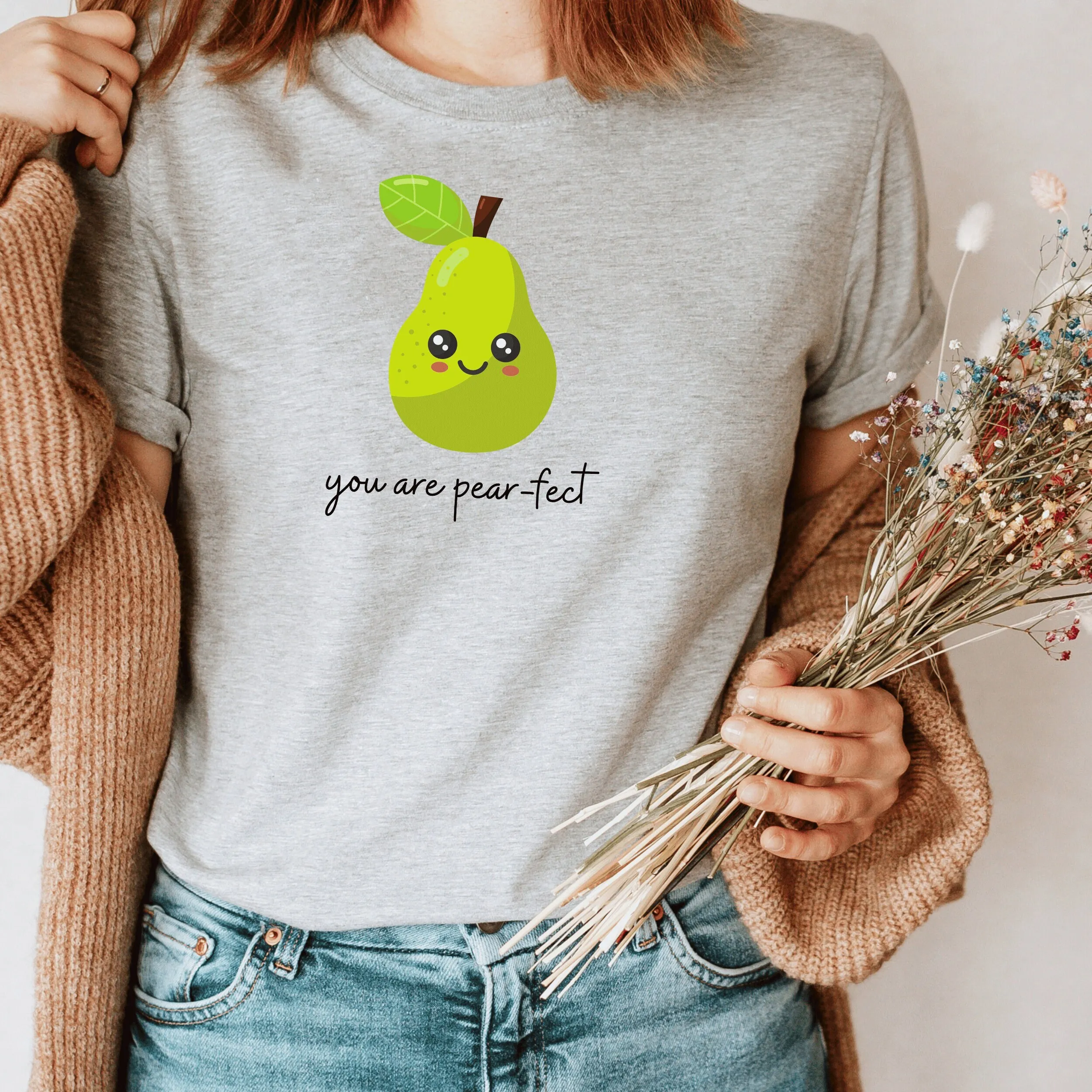 Cute Pear T Shirt Adorable FruiT Vegan for men women and children Fun Summer Pears