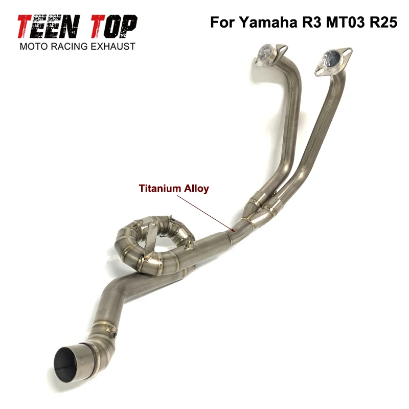 

Для Yamaha R3 MT03 R25 Передняя соединительная труба Титановый выхлопной коллектор для мотоцикла MT-03 Escape Moto Передняя трубка Connect 51 мм Колено глушителя