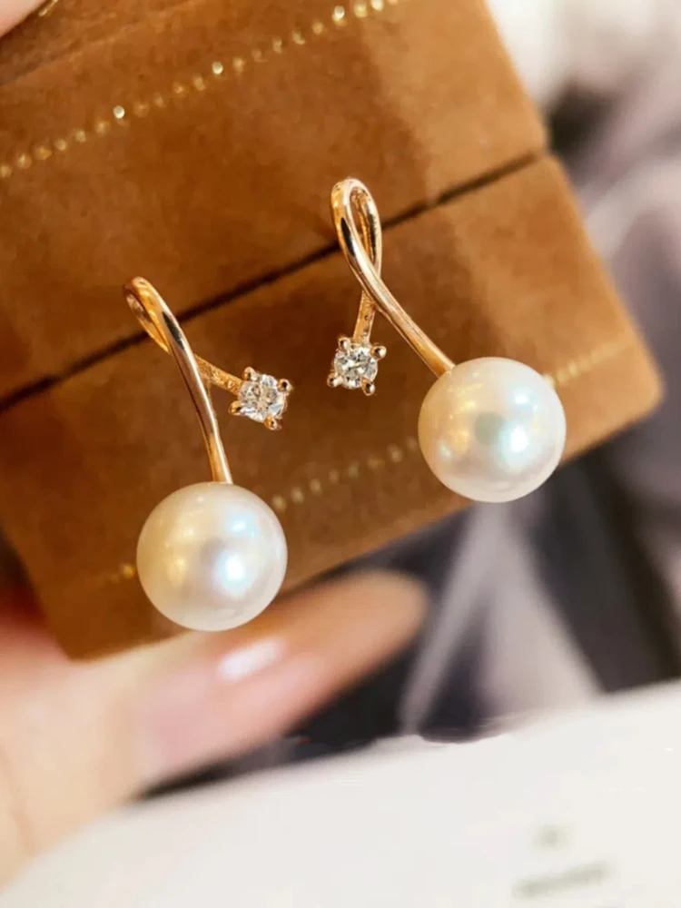 

S925 Sterling Silver Women's Stud Earrings Explosive Pearl Stud Earrings Jewellery for Women Daily Wear Holiday Party Gifts