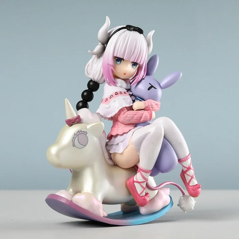 14cm Anime figure Miss Kobayashi's Dragon Maid Trojan Horse PVC Kanna Kamui Model Toy Gift Desktop Decorations