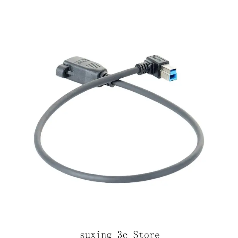 

USB B Type 90 Degree Extension Cable 0.5m Backwards Compatible For Printers Scanners