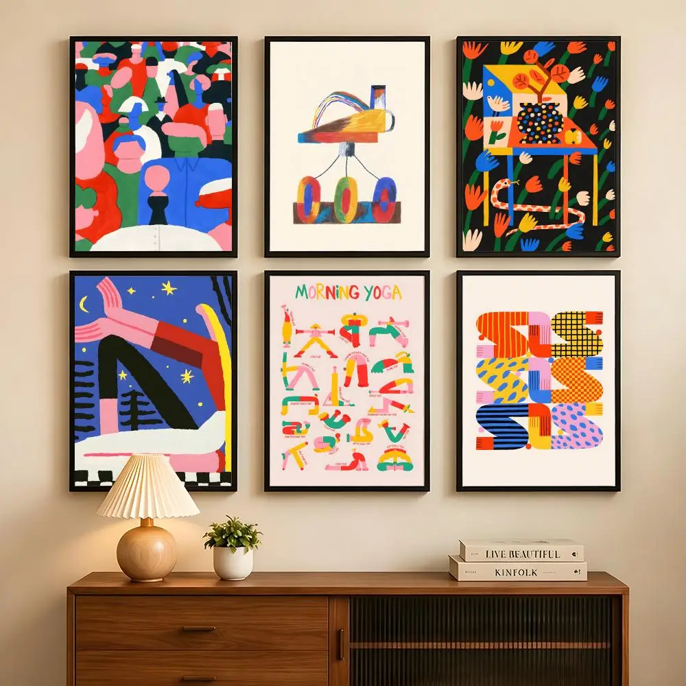 Póster artístico de A-Anastacia S-Sholik, pegatina de papel autoadhesiva impermeable, decoración de pared para cafetería, Bar y habitación