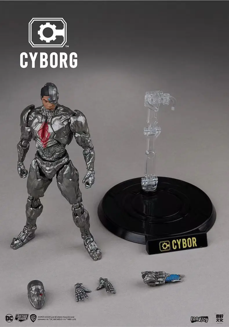 Figur Aksi Anime Marvel Avengers 20Cm Patung Seri Liga Keadilan Cyborg Boneka Model Bergerak Sendi Hadiah Penggemar Mainan Anak-anak