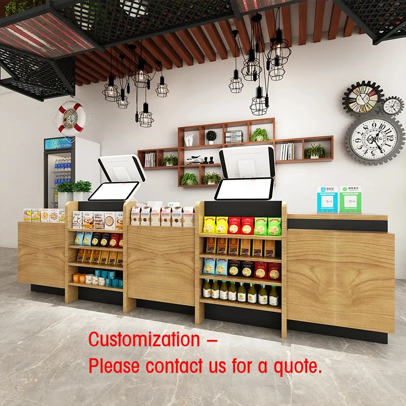 

custom.Checkout Counter Supermarket Convenience Fruit Maternal Simple Modern Corner Shelf Cash Re
