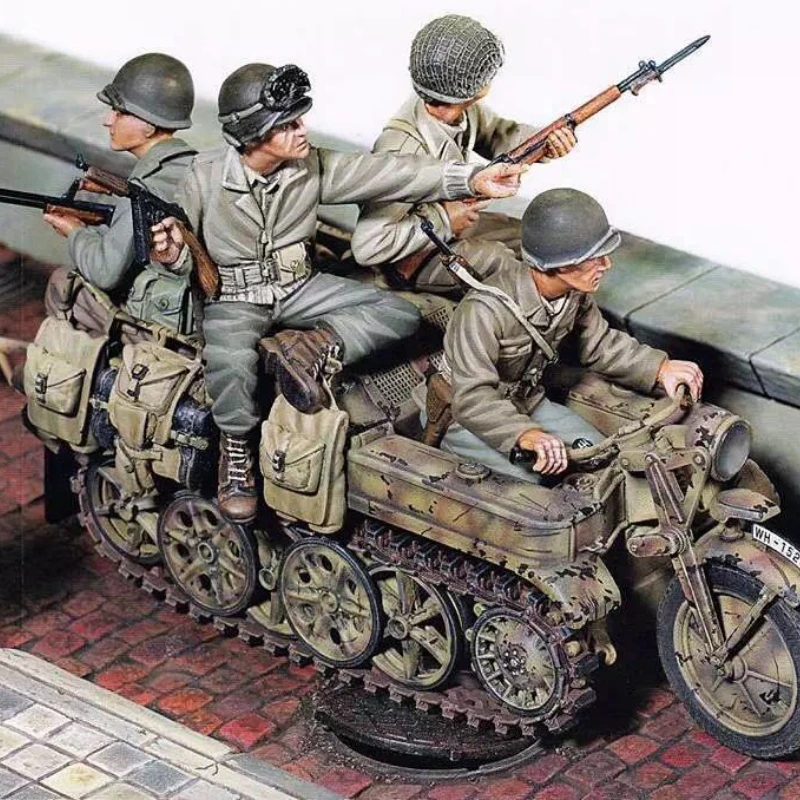 

1/35 Scale Resin Figure Model Kits US Army Rangers 2nd Ranger Battalion Normandy, France, 1944 Unassembled and Unpainted