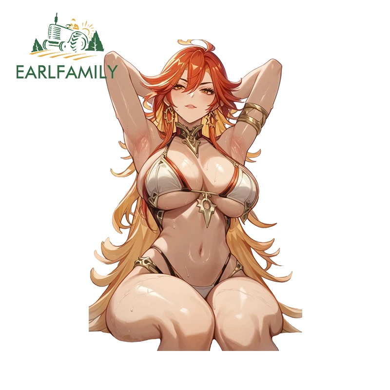 

EARLFAMILY 13 см × 8,9 см сексуальные Mavuika Genshin Impact автомобильные наклейки очаровательные G Girl Raphics наклейки персональные прочные автомобильные аксессуары