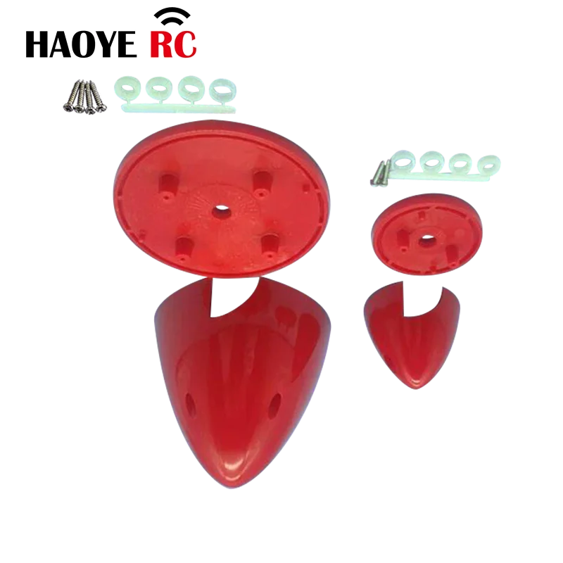 Haoye 1 Pc Round Tip Nylon Plastic RC Airplane Prop Propeller 1.5-4 Inch Spinner 2 Blade Red Color For RC Replacement Accessorry