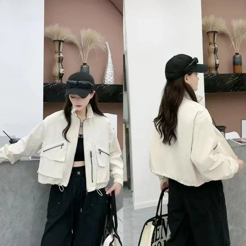 

Миниатюрная женская мини-куртка большого размера, модная весенне-осенняя куртка, повседневная уличная одежда 2025