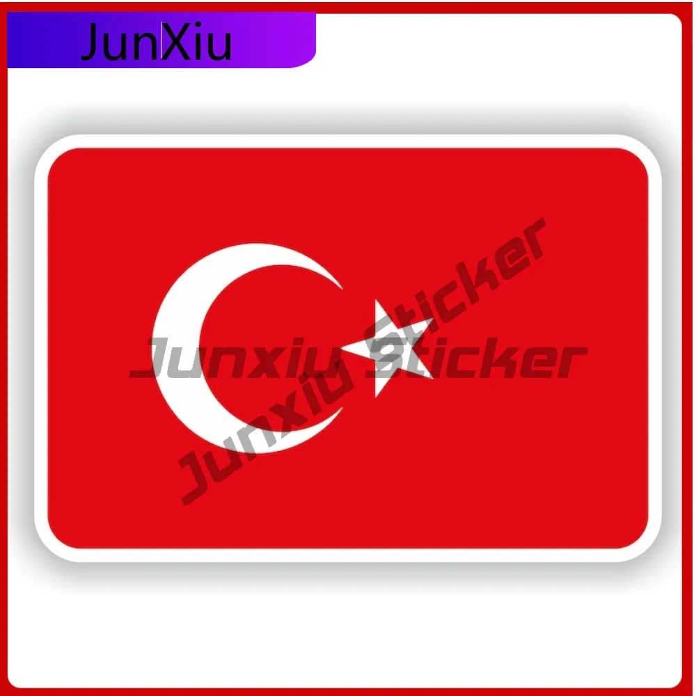 

Turkey National Flag With Emblem Vinyl Sticker Vehicle Decal Custom Vehicle Decals Car Decoration The Office Accessories Motor