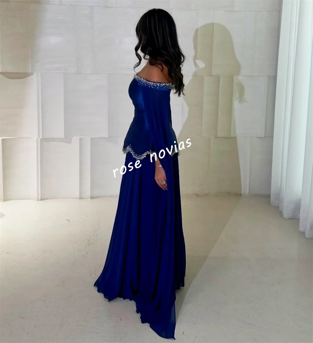 تخصيص Charmeuse الطية البريق خارج على الكتف ألف خط فستان طويل مفصل مناسبة رسمية حفلة موسيقية حفل زفاف ثوب للنساء