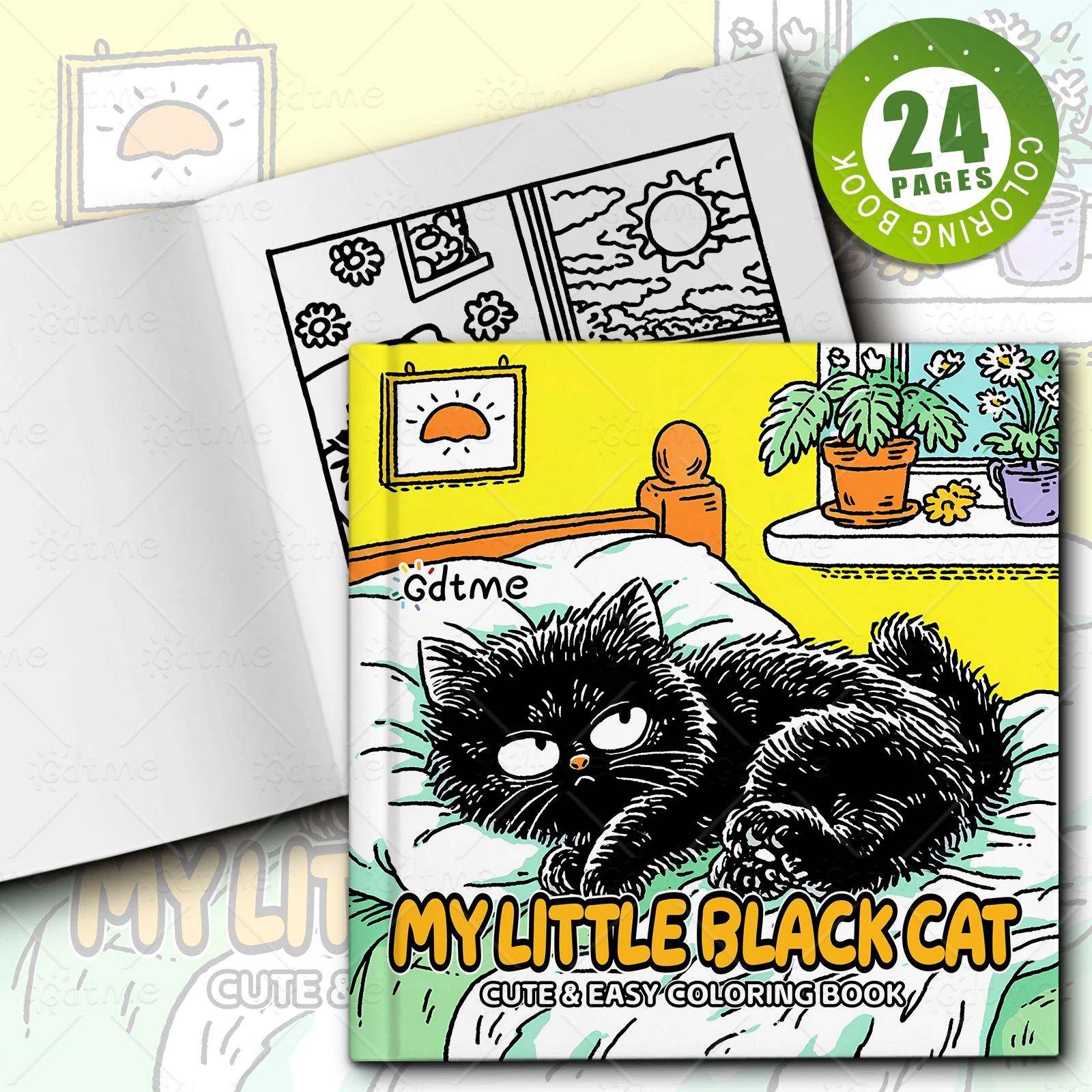 MY LITTLE BLACK CAT Coloring Book For Adults And Teen Featuring Cute Cozy Daily Activities For Relaxation (Cozy Spaces Coloring)