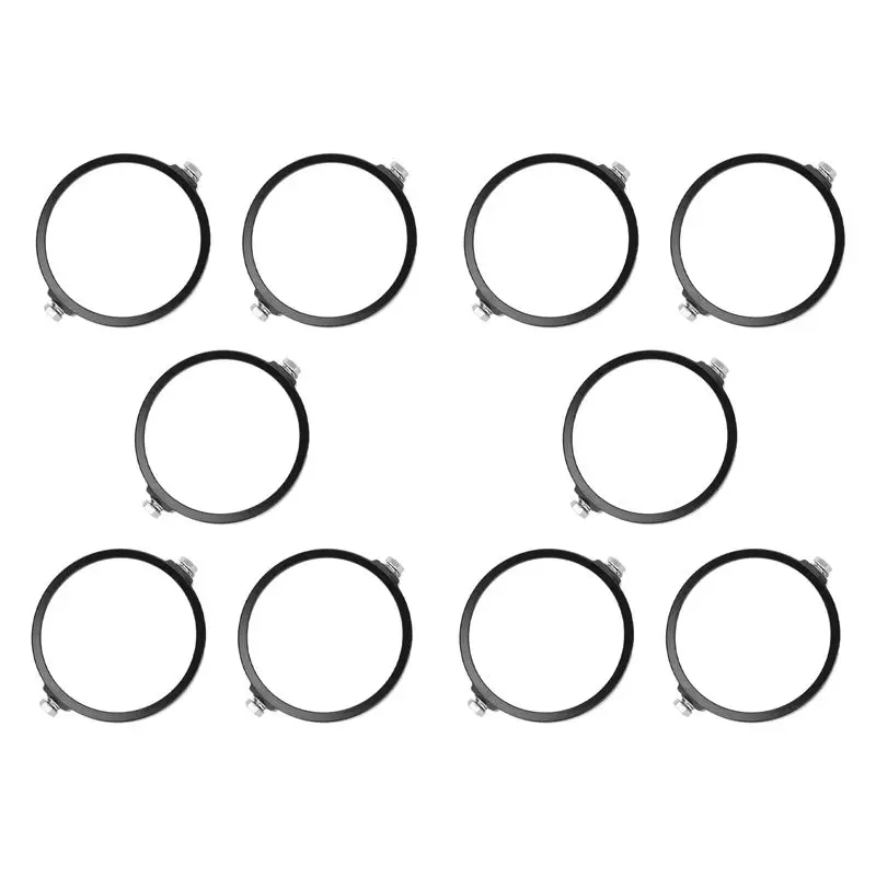 AB56-10X Universal Black 5.75 Inch Aluminum Round Headlight Housing Headlight Trim Ring Mount Bracket Motorcycles