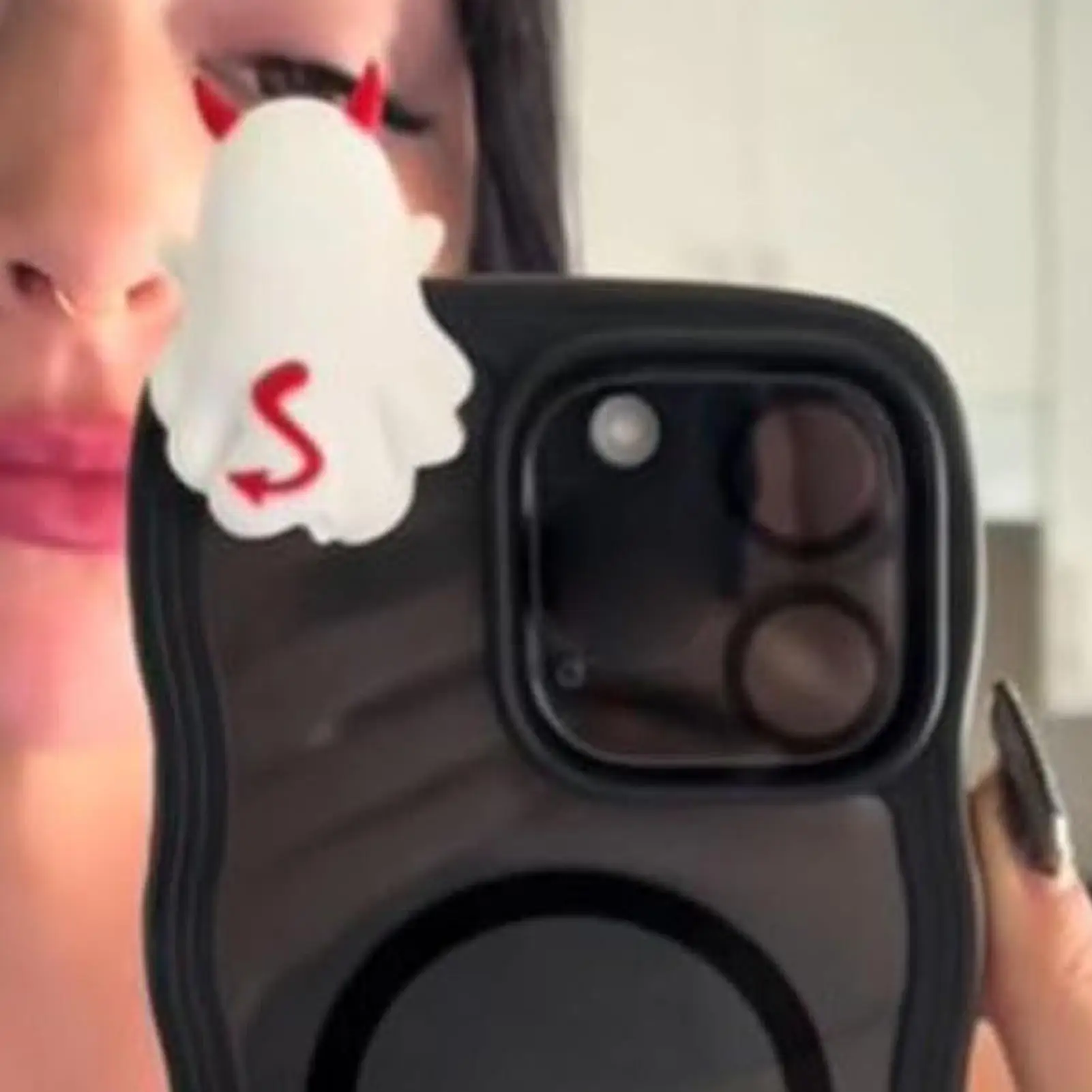 Decorative Mini Figurines For Phone Ghost Smartphone Decoration Crafts Halloween Mini Figure Peel-and-stick Decorations For Cell