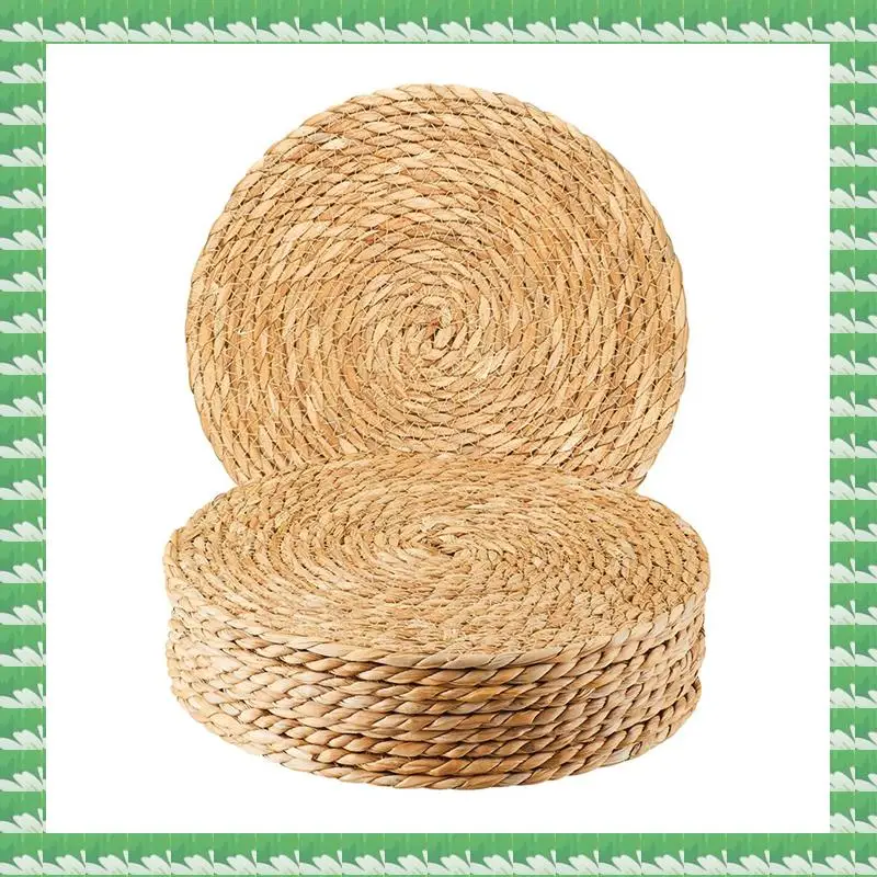 

Набор круглых тканых салфеток ONCE из 10 штук, 12-дюймовые салфетки из ротанга в стиле бохо, салфетки ручной работы, для обеденного стола, дома, свадьбы