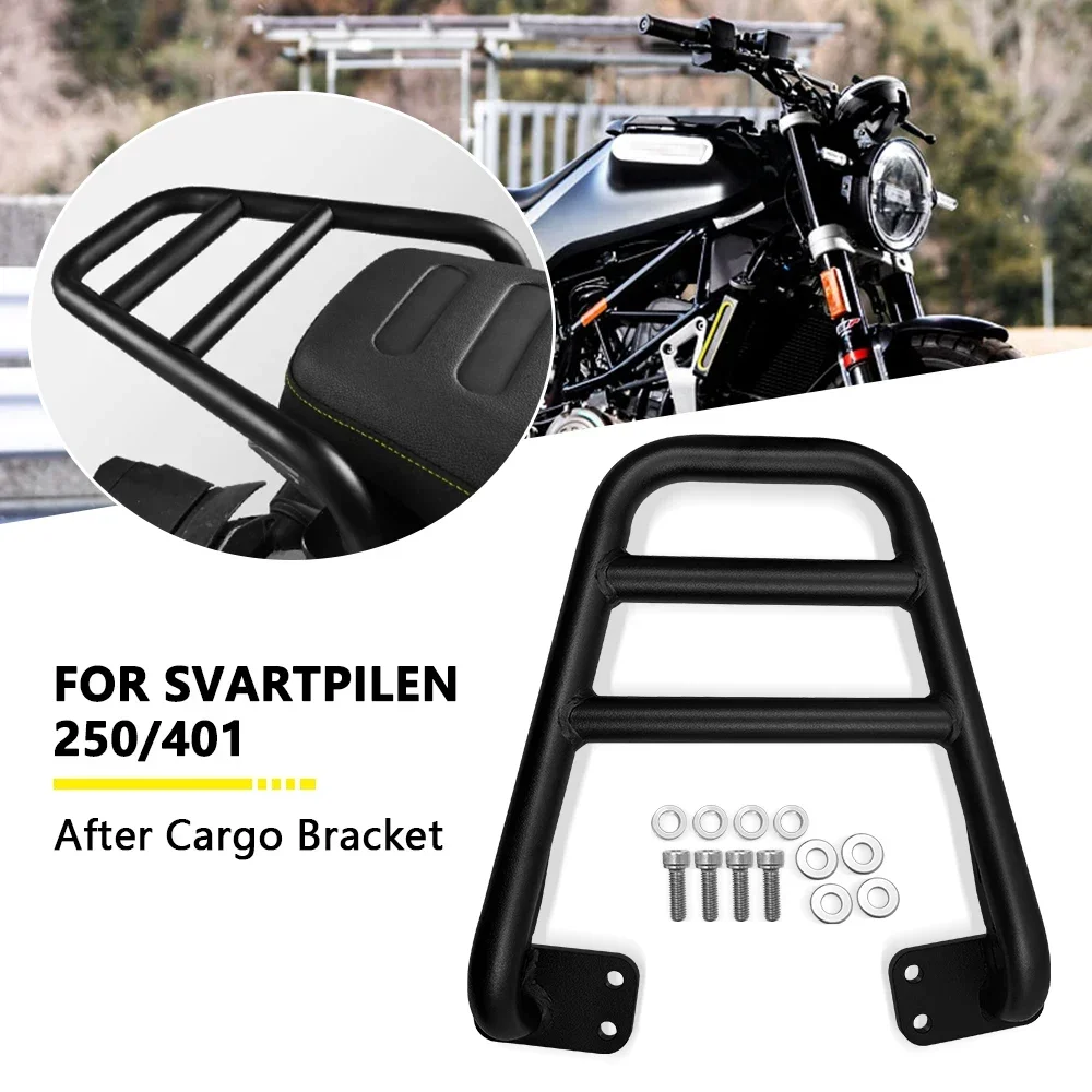 Suitable for Husqvarna Svartpilen401/250 rear armrest, tail box and rear rack, White Arrow/Black Arrow 401