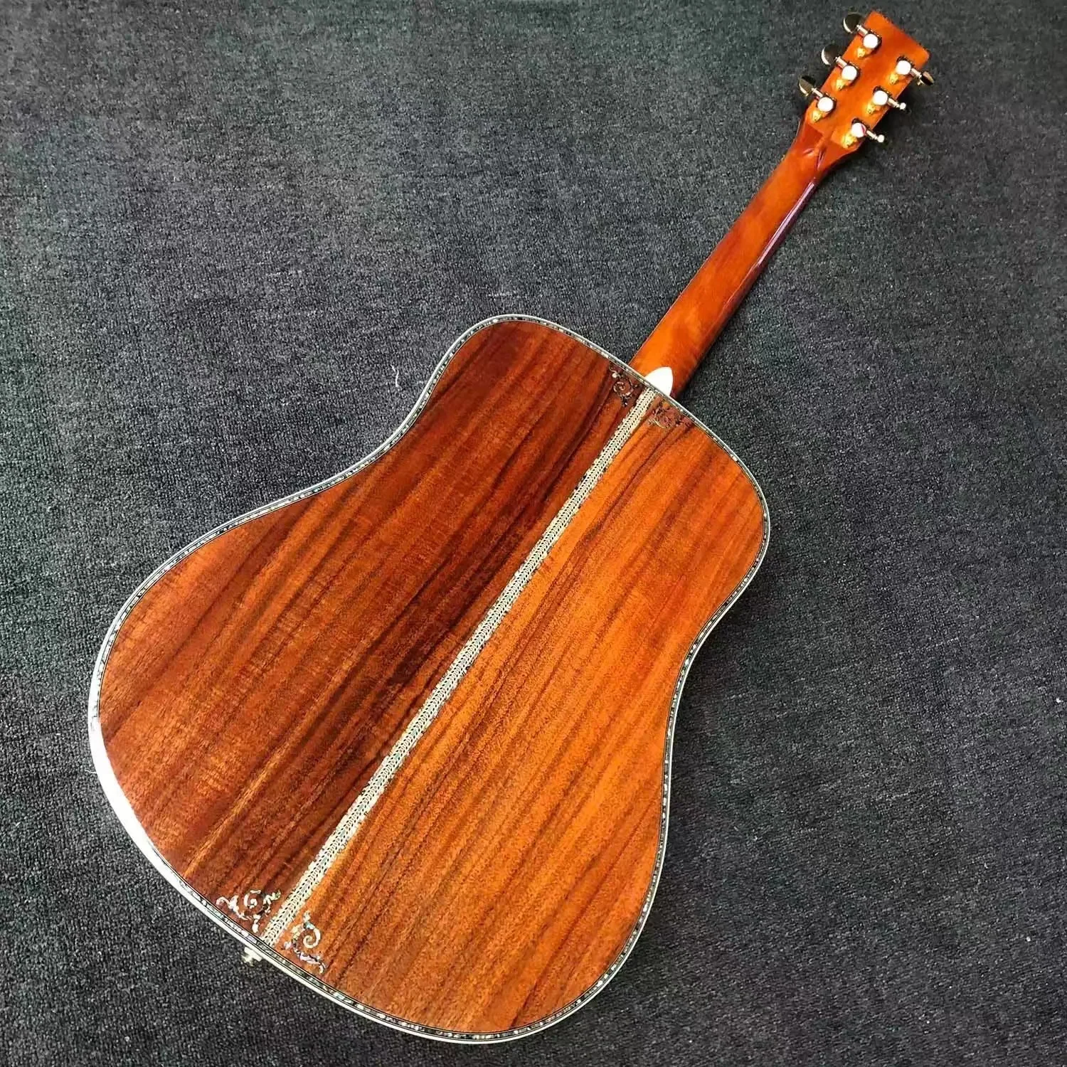 جيتار صوتي فاخر من سلسلة D45 مقاس 41 بوصة مصنوع من خشب السنط الكامل