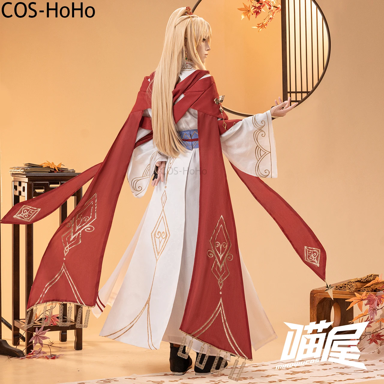 COS-HoHo Genshin Impact Kaveh Game Suit Ancient Han Eelements Gorgeous Cosplay Costume Halloween Party Role Play Outfit Men