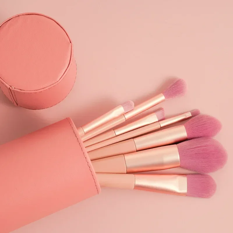 Juego de 7 piezas de herramientas de belleza para mujer de maquillaje rosa, hermoso juego de brochas de maquillaje de nuevo estilo de viaje de alta gama, Кисти Для Макияжа