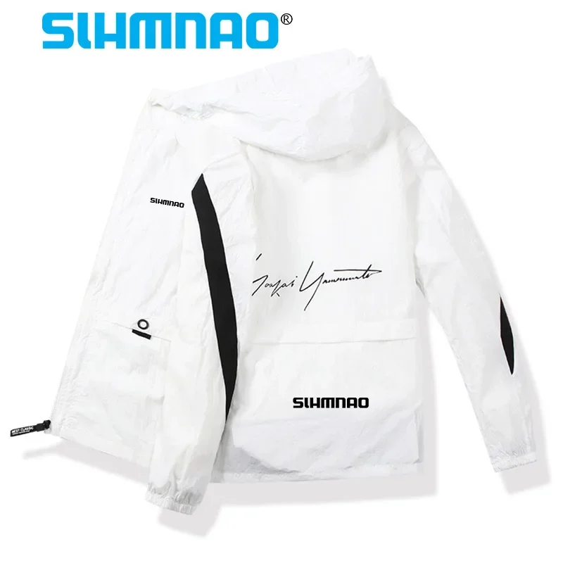 

Fisherman Fishing Sunscreen Clothes Summer Men's Hiking Sunscreen Clothes Lightweight Breathable Hooded Cycling Jacket