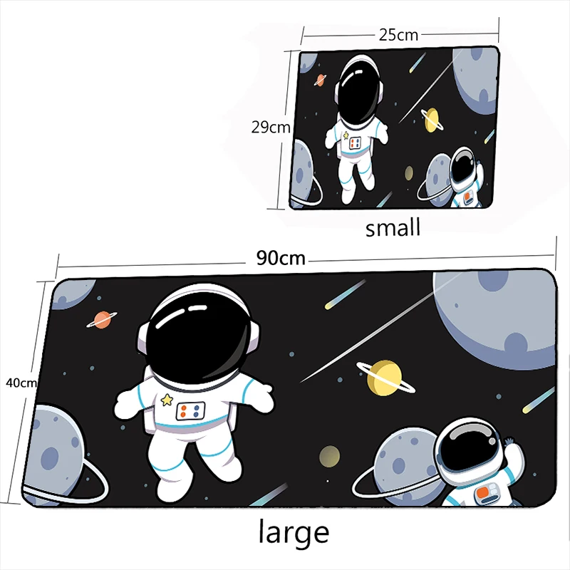 Alfombrillas grandes para ratón de astronauta de 40x90cm, alfombrilla de escritorio para juegos, alfombrilla para ratón de dibujos animados, alfombrilla de goma para teclado, alfombrilla para ratón para PC