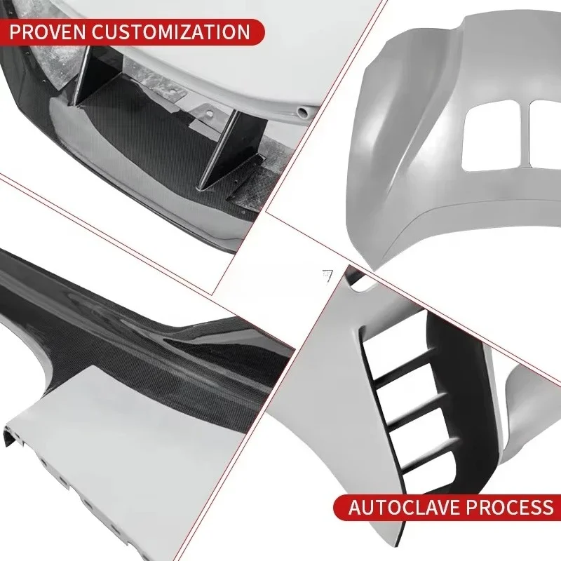 New Arrival Upgrade to SF90XX XX Style Dry Carbon Fiber Car Body Kit for SF90 Engine Hood Vent Side Skirt Bumper BodyKit