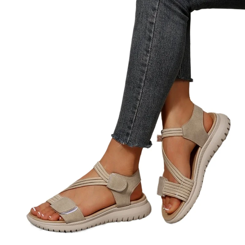 

2026 Women New Fashion Elegant Sandals Summer Outdoor Sports Beach Wedge Height Increase Womens Comfortable Opened Toe Shoes