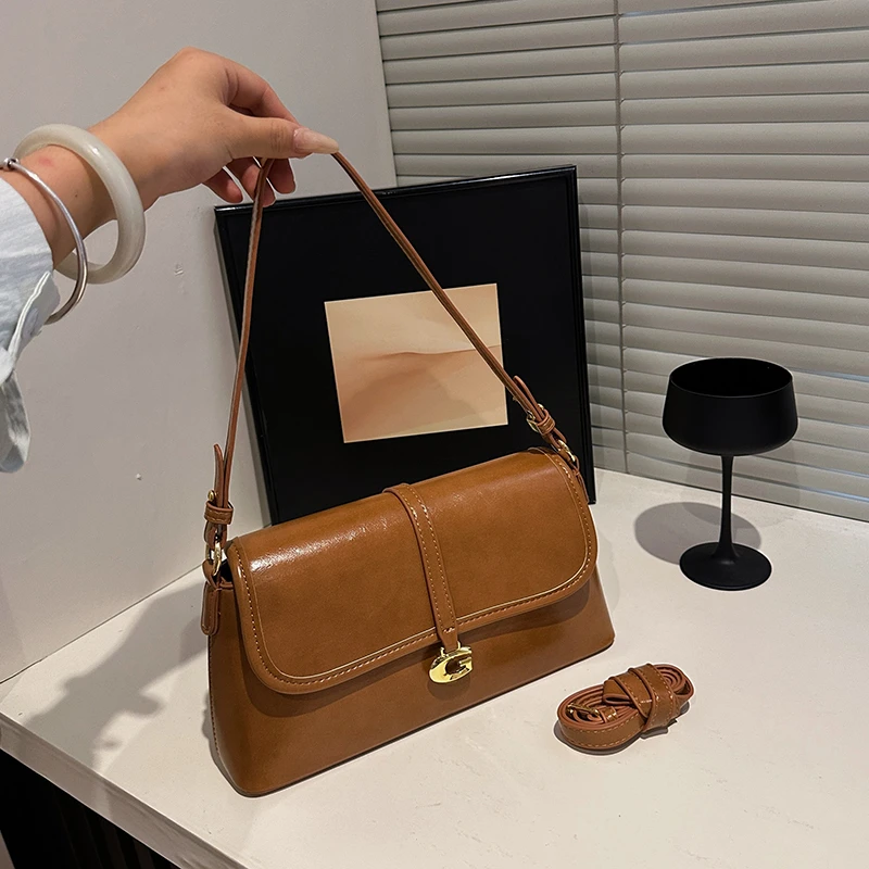 

Exquisite Craftsmanship Women Crossbody Bag Luxury Vintage Leather Tote High End Shoulder Bag Designer Classic