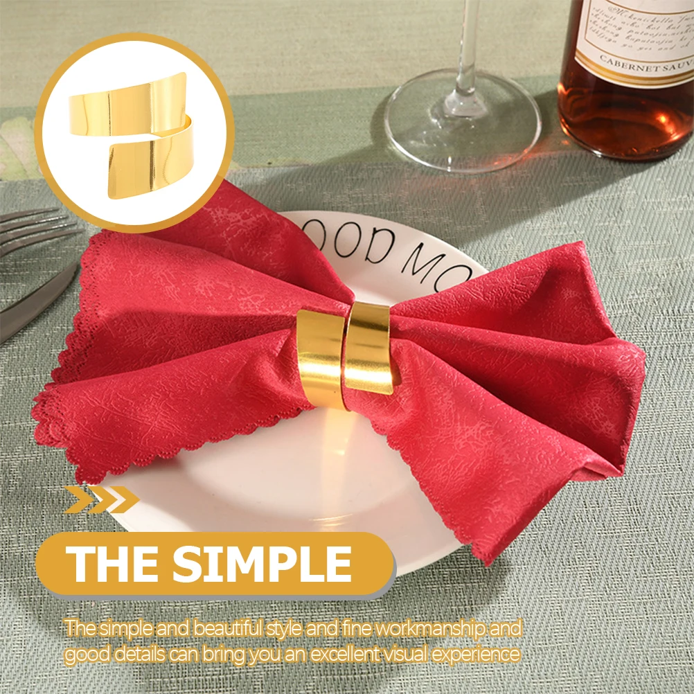 

8 Pcs Napkin Ring Rings Delicate Buckle Novel Vintage Alloy Beautiful Circle Banquet Dining Table Decors