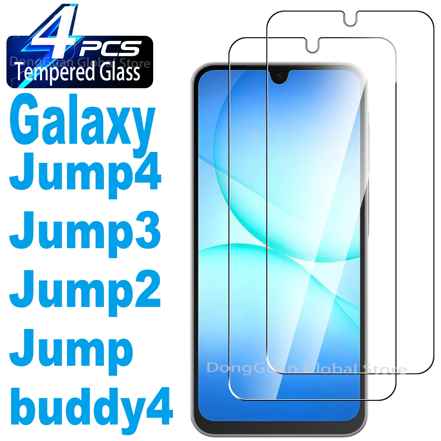 4Pcs Tempered Glass For Samsung Galaxy Jump4 Jump3 Jump2 Jump Buddy 4 Screen Protector Glass Film