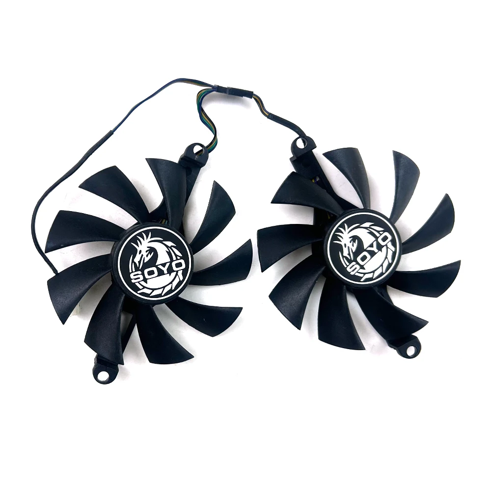 NEUER Lüfter 85mm 4pin AMD RX 6600M GPU-Lüfter für SOYO RX6600M Desktop-Komponenten PC RX590 Grafikkartenfans
